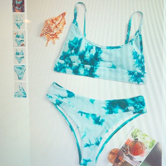 SHEIN Other - Tie Dye High Cut Bikini Swimsuit